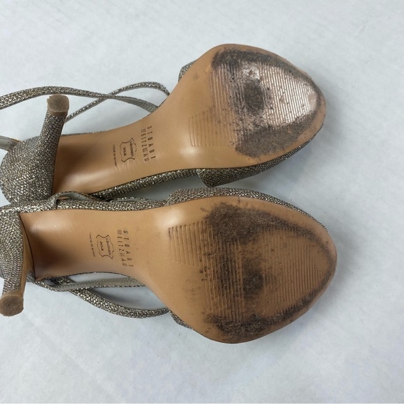 Stuart Weitzman Glitter Accent Slingback Heels - Picture 11 of 13